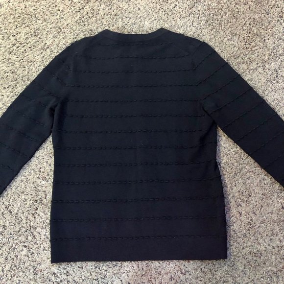 Ann Taylor Black Cardigan Womens S New Ruffled Detail - Picture 12 of 12